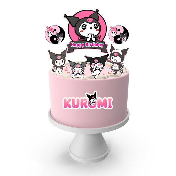KUROMI PINK CAKE TOPPER | Shopee Malaysia