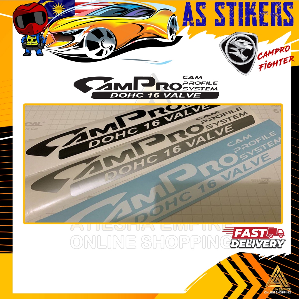 CAMPRO 1.6 VALVE CAM PROFILE SYSTEM STICKERS (1PAIR) | Shopee Malaysia