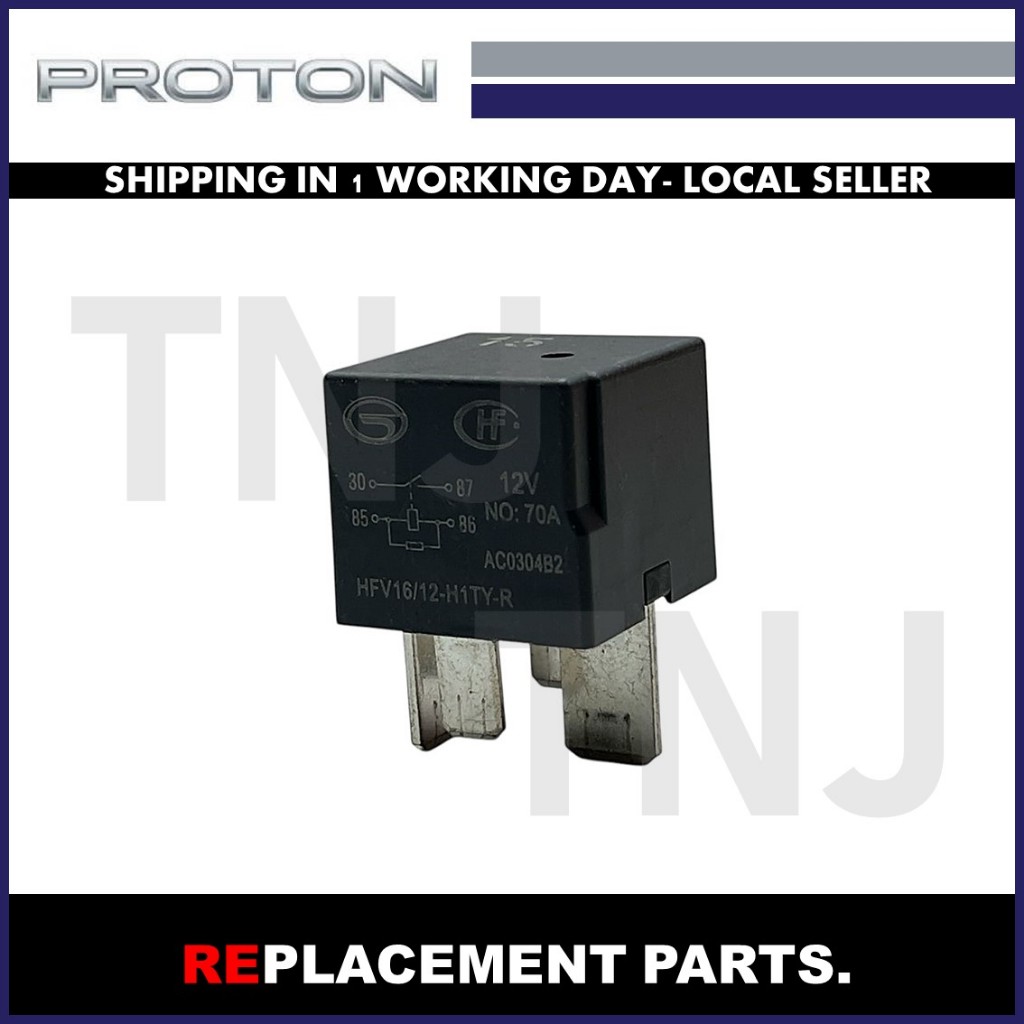 4P RELAY MICRO ( 4PIN/70A/12V ) PROTON X70 / D-MAX 4JJ1 ( 0986332002 ...