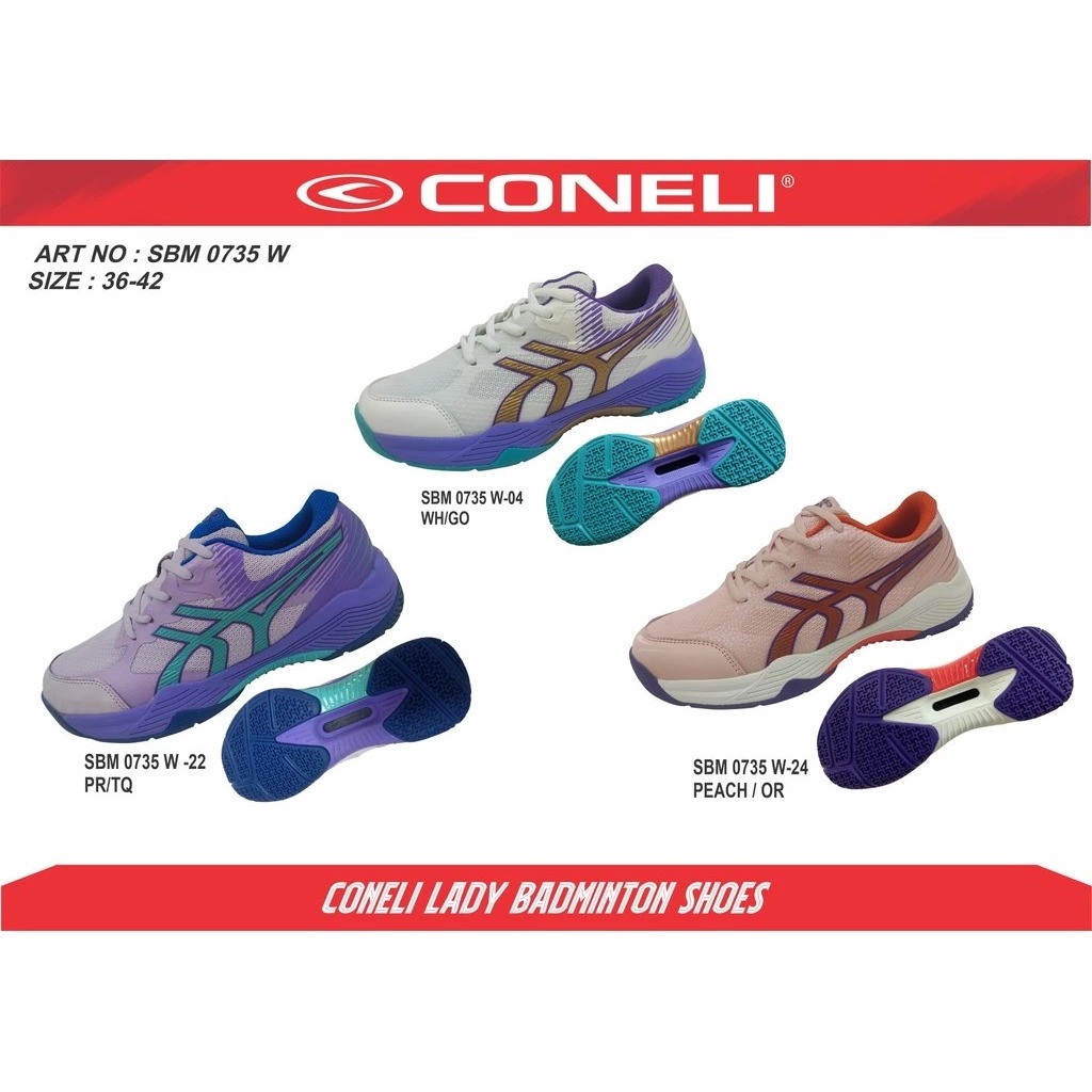 CONELI SBM 0735W CONELI LADY BADMINTON/COURT SHOES/KASUT BADMINTON ...