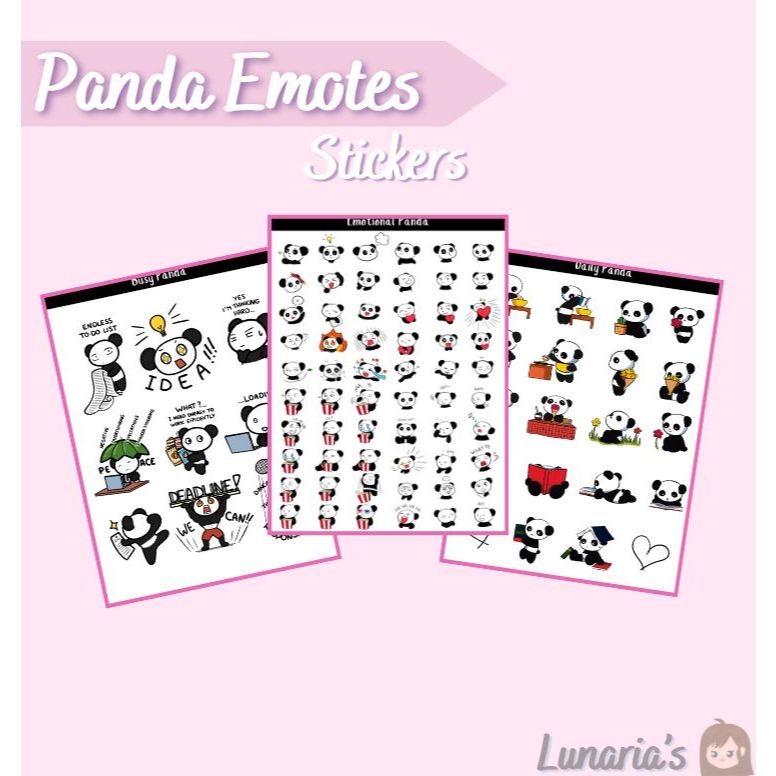 LUNARIA'S [Sticker] Panda Emotes Digital Sticker | PNG Penly Goodnotes ...