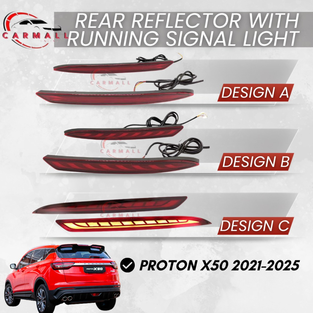 Proton X50 Reflector V2 Rear Bumper LED DRL Fog Lamp Welcome Light ...