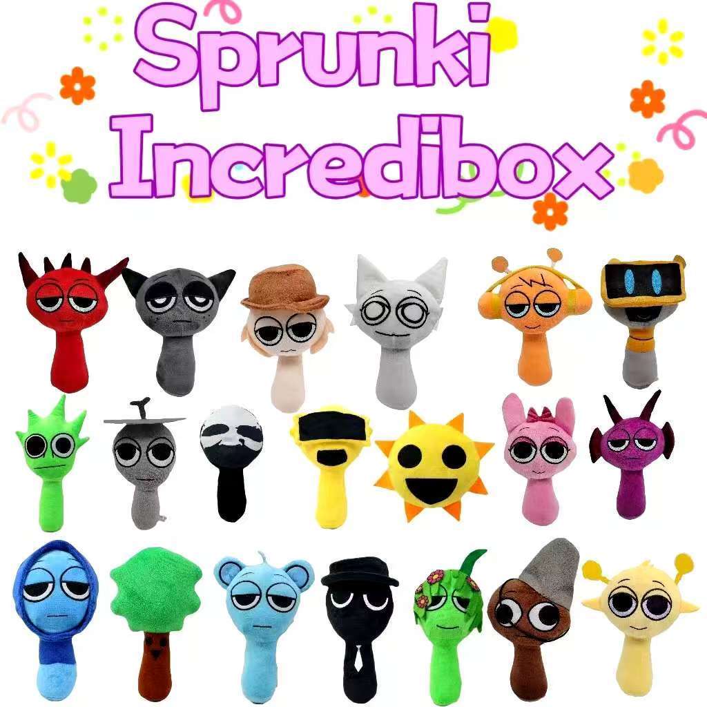 Sprunki Plush Toy Sprunki Incredibox Game Gray Wenda Oren Stuffed Doll ...