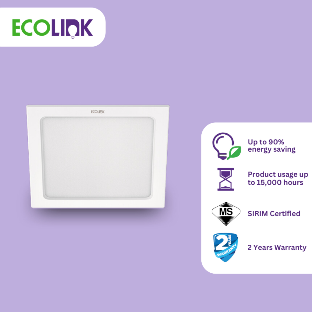 ECOLINK LED Square Recessed Downlight 5