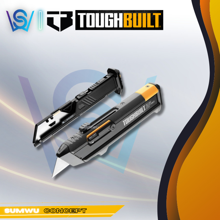 TOUGHBUILT Reload Utility Knife + 2 Blade Mags TB-H4S2-03 Retractable ...