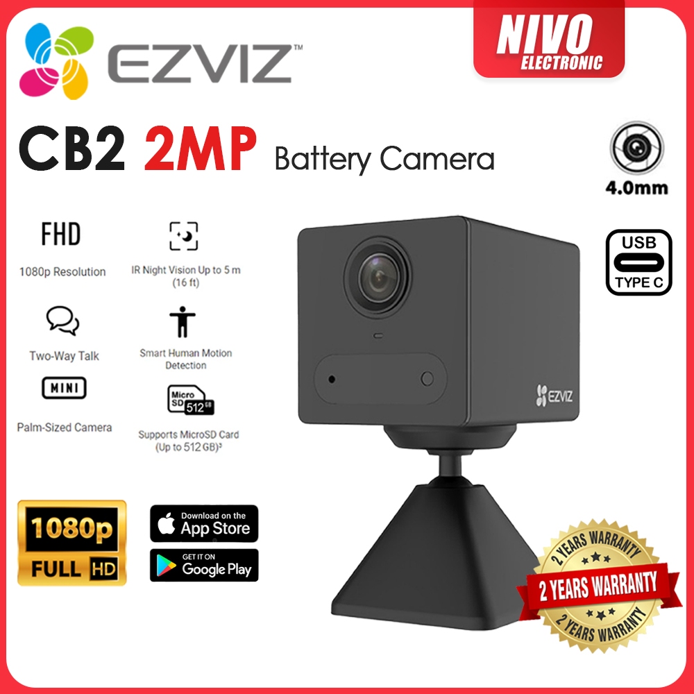 Ezviz CB2 2MP Full HD 1080P Two Way Talk Motion Detection Wi-Fi Battery ...