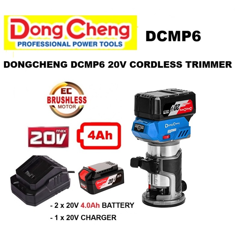 DONGCHENG DCMP6 20V CORDLESS TRIMMER (2 x 20V 4.0AH BATTERY & 1 x ...