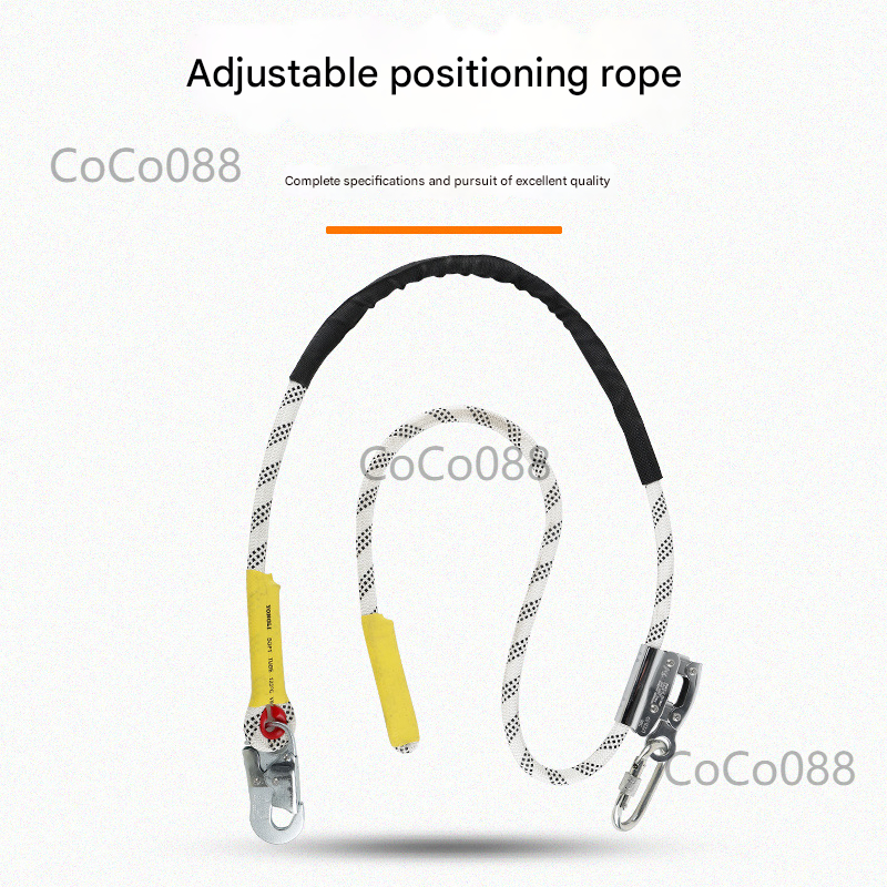 HOT NEW Work Positioning Lanyard Adjustable 16mm Rope Steel Grab Tree ...