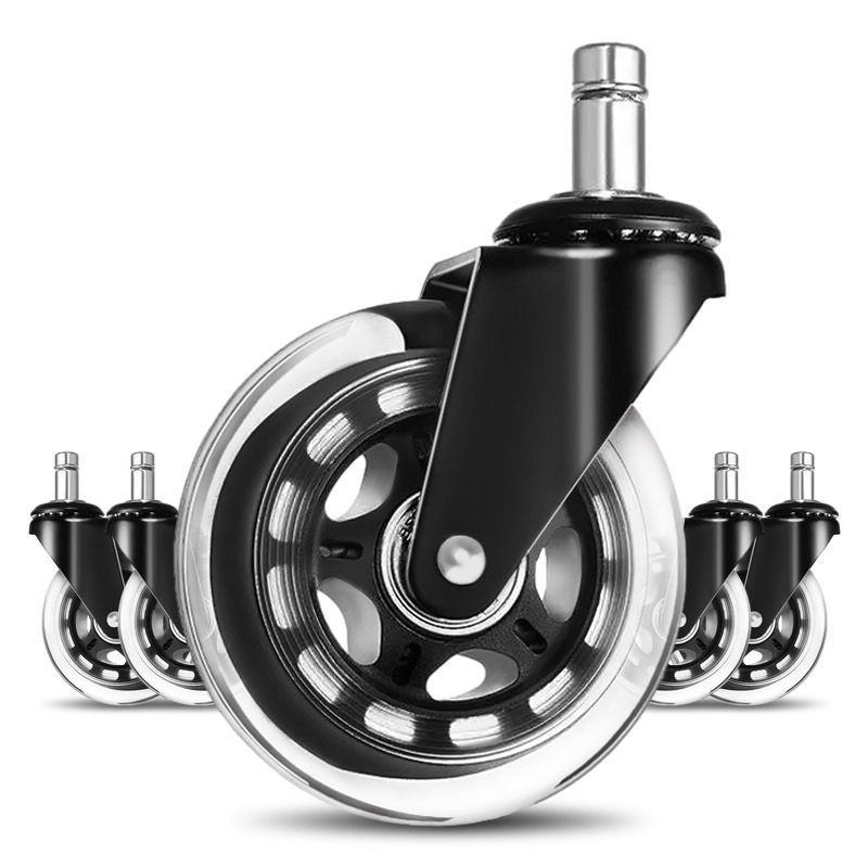 5PCS Heavy Duty Office Chair Roller Super Chair Wheel Clear Silent ...