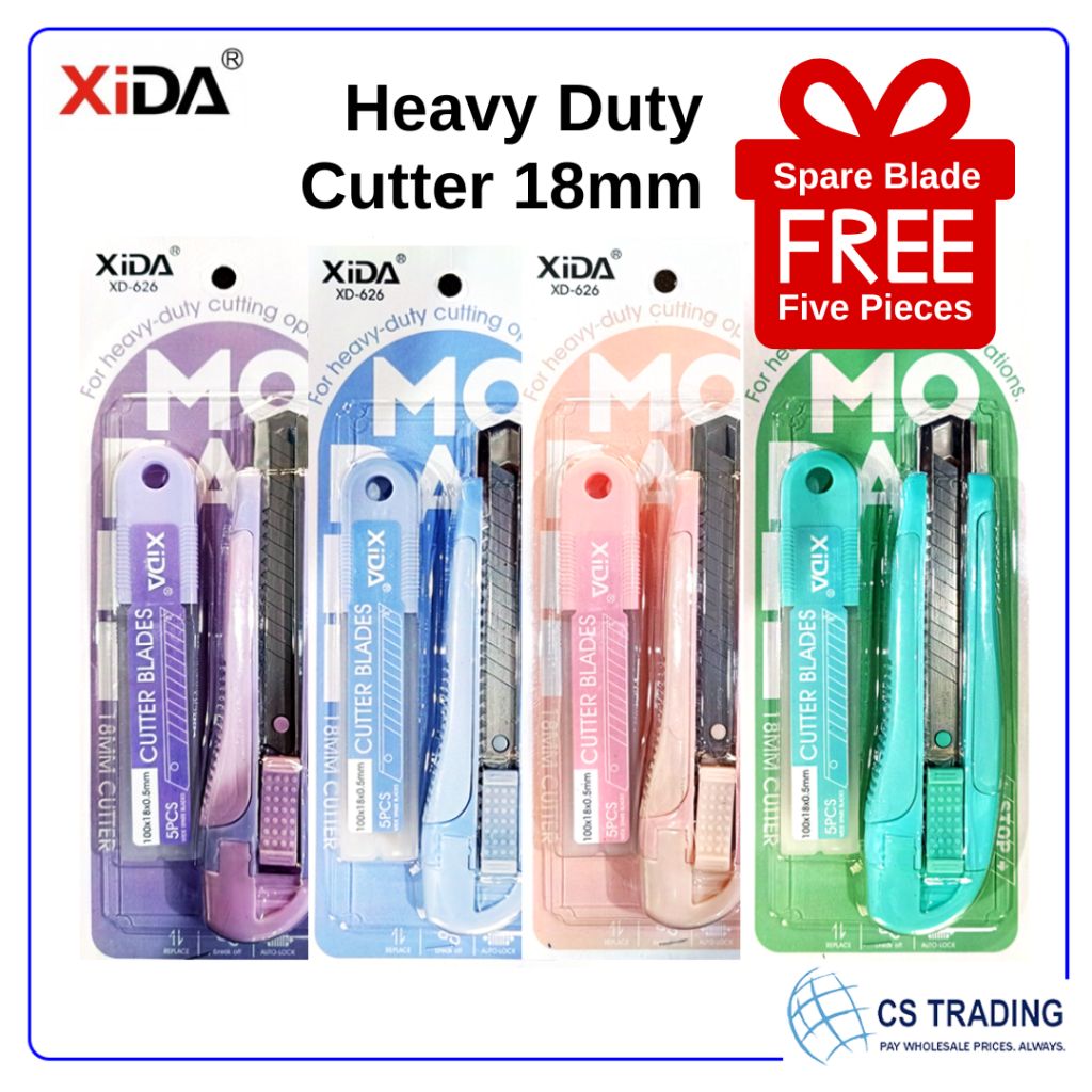 XIDA Heavy Duty Cutter XD-626 & XD-624 – 18mm & 9mm Sharp, Durable ...