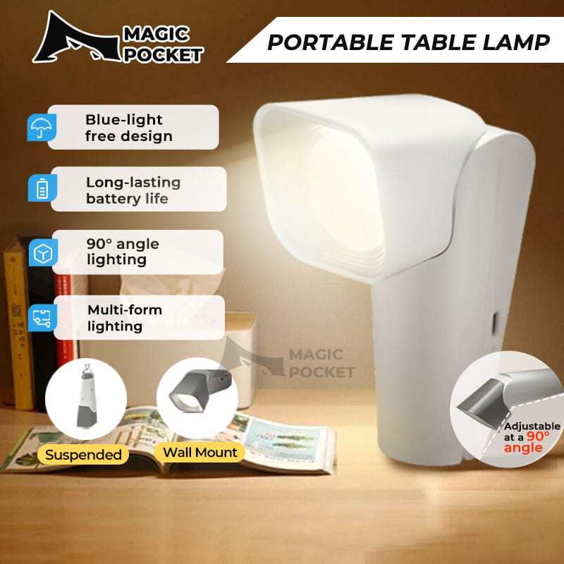 Outdoor portable desk lamp flashlight foldable rechargeable three-speed ...