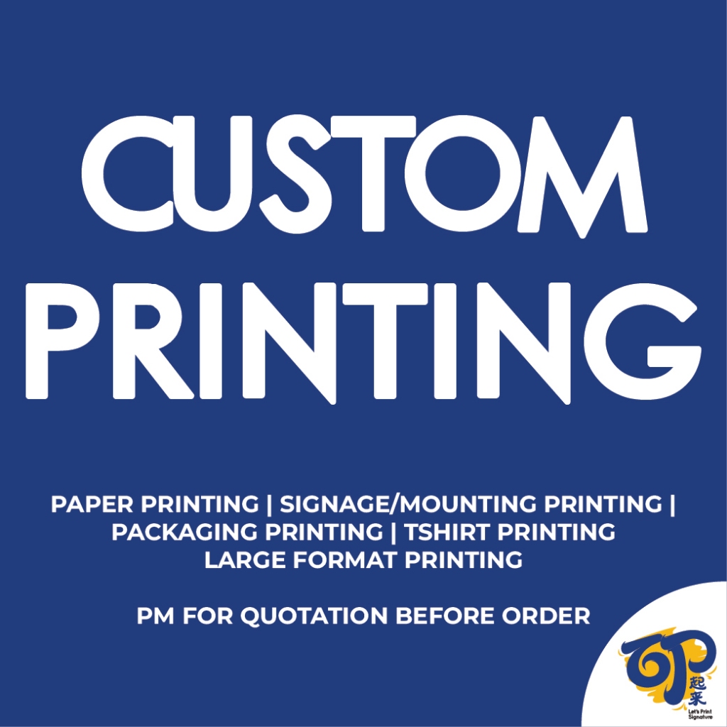 CUSTOM PRINTING | PM QUOTE BEFORE ORDER | PAPER PRINTING | STICKER ...