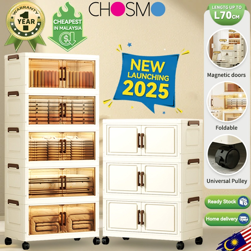 Portable Transparent Storage Box Foldable Storage Cabinet Multipurpose ...