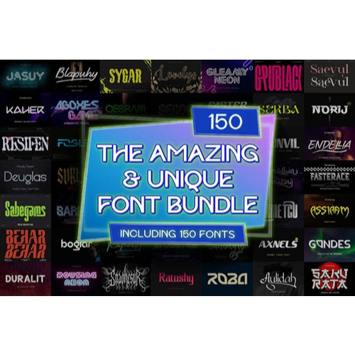 The Amazing & Unique Font Bundle - 150 Premium Fonts | Shopee Malaysia