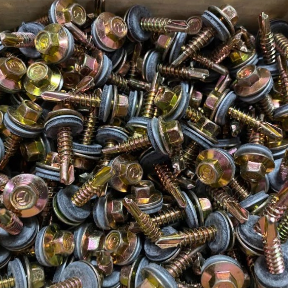 MK HEX SELF DRILLING SCREW WITH WASHER 5/8'' ~ 2'' / 50PCS / 100PCS ...