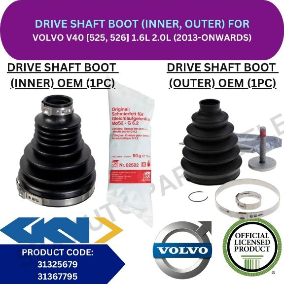 VOLVO (OEM) DRIVE SHAFT BOOT, COVER, BELLOW FOR VOLVO V40 [525, 526] 1 ...