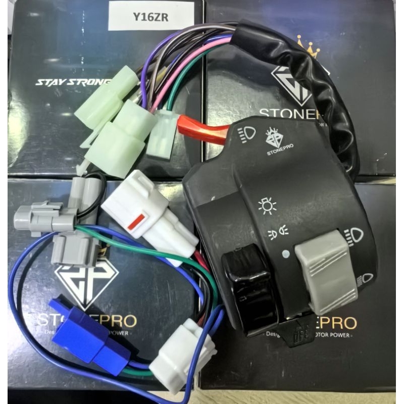 STONEPRO YAMAHA Y15 V2 Y16 V1 V2 (ABS) L/H ON OFF HEAD LAMP SWITCH WITH ...