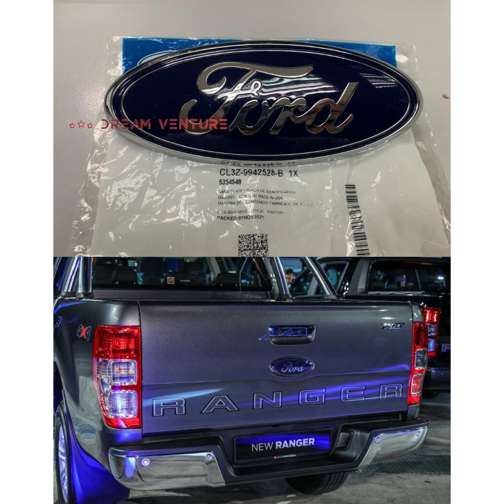 ORIGINAL FORD RANGER T7 T8 2016 - 2020 TAIL GATE EMBLEM LOGO REAR ...