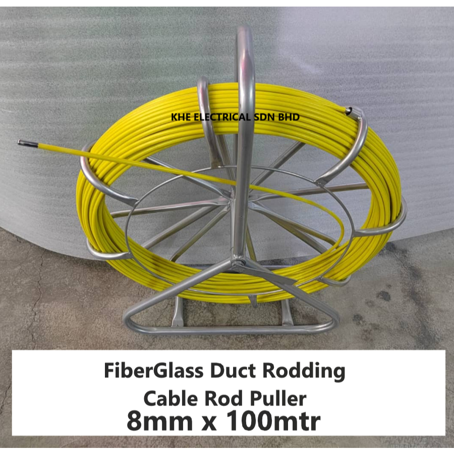 8mm x 100 mtr FiberGlass Duct Rodding Cable Rod Puller | Shopee Malaysia