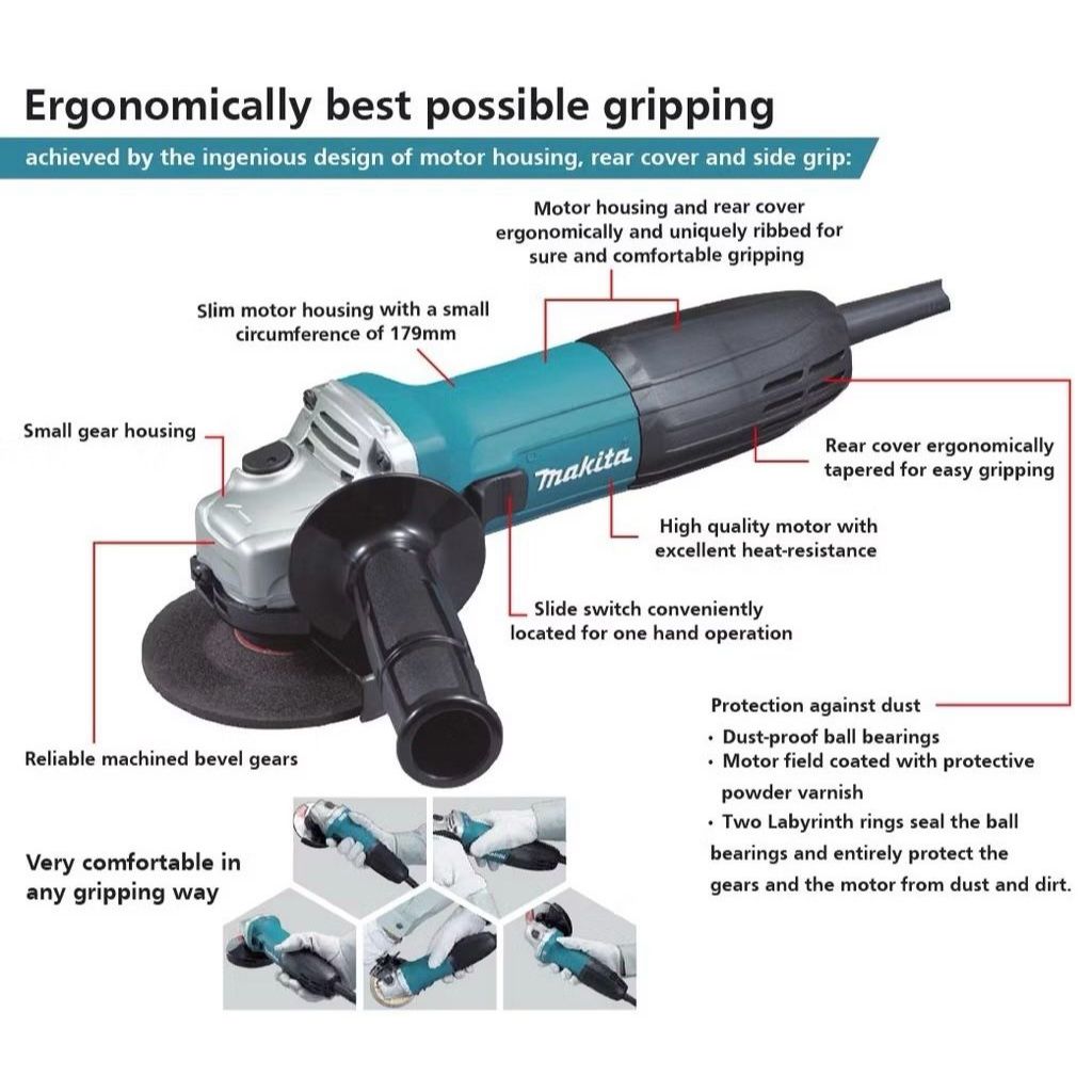 MAKITA GA4030 CORDED ANGLE GRINDER 100MM (4