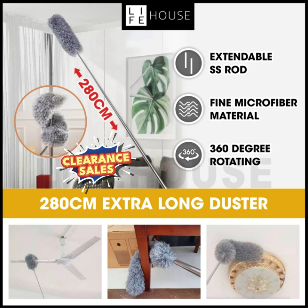[Clearance] Extra Long Microfiber Duster (280cm) with Extendable ...