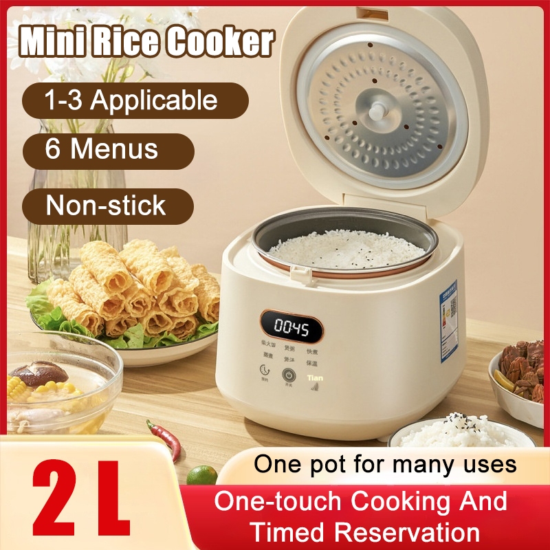 2L Mini Multi-function Non-stick Rice Cooker Easy To Clean Multi ...
