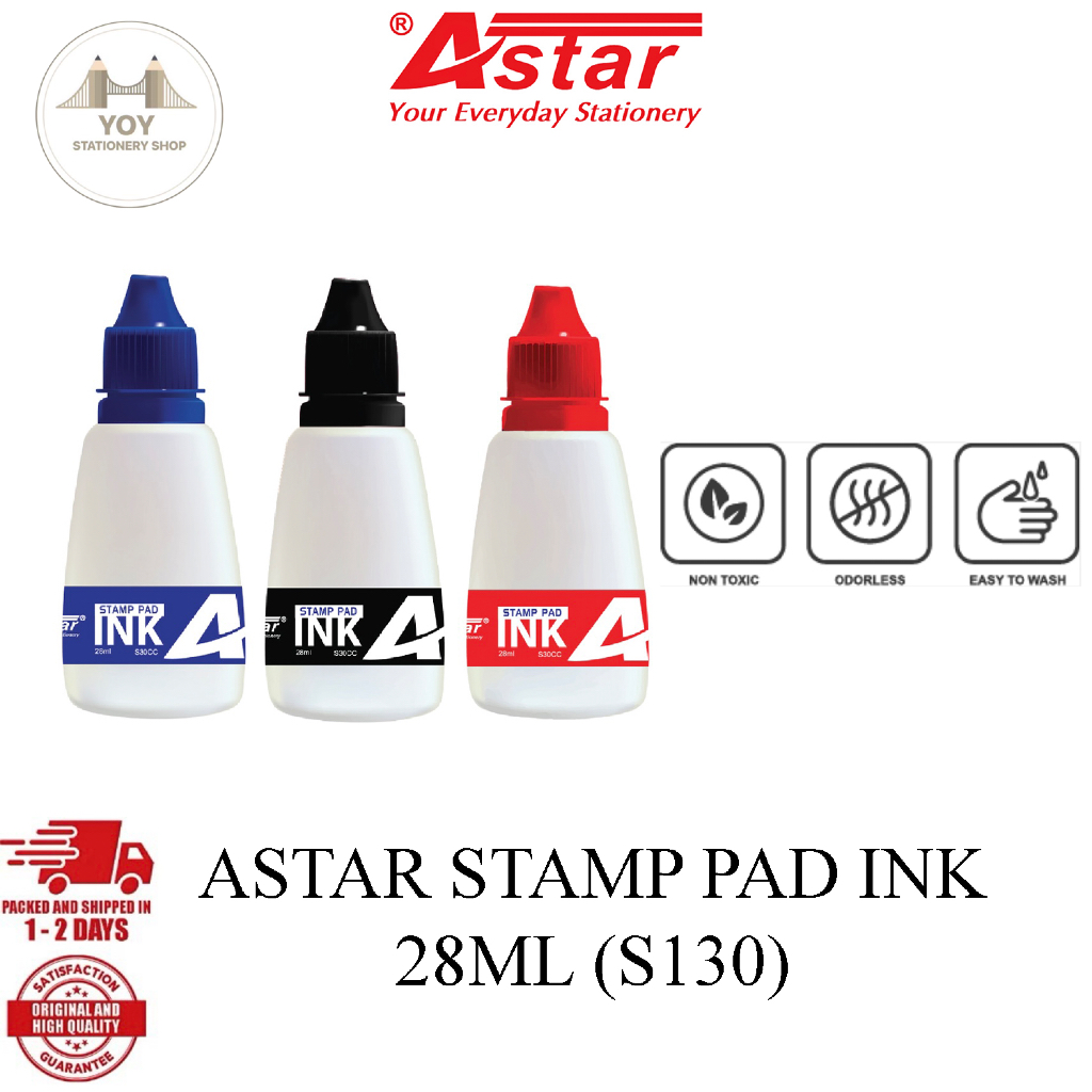 ASTAR STAMP PAD INK 28ML (S130) (READY STOCK / 100% ORIGINAL) | Shopee ...
