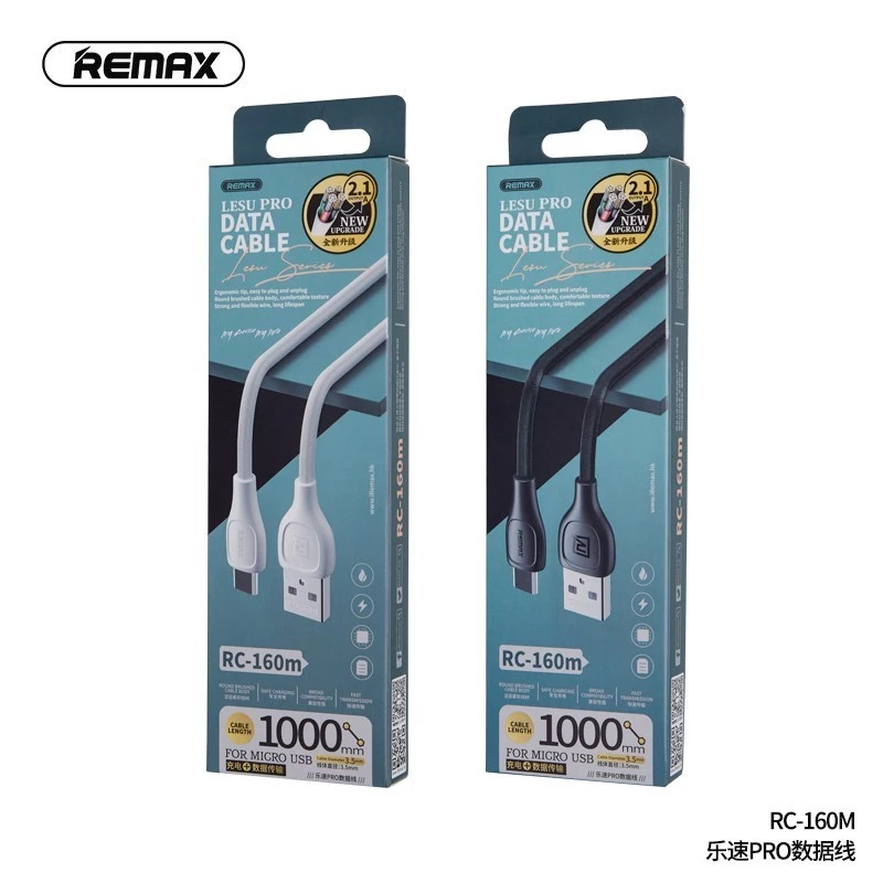 ORIGINAL REMAX RC-160, 2.1A Data Cable Charging Cable, Micro, IP, Type ...