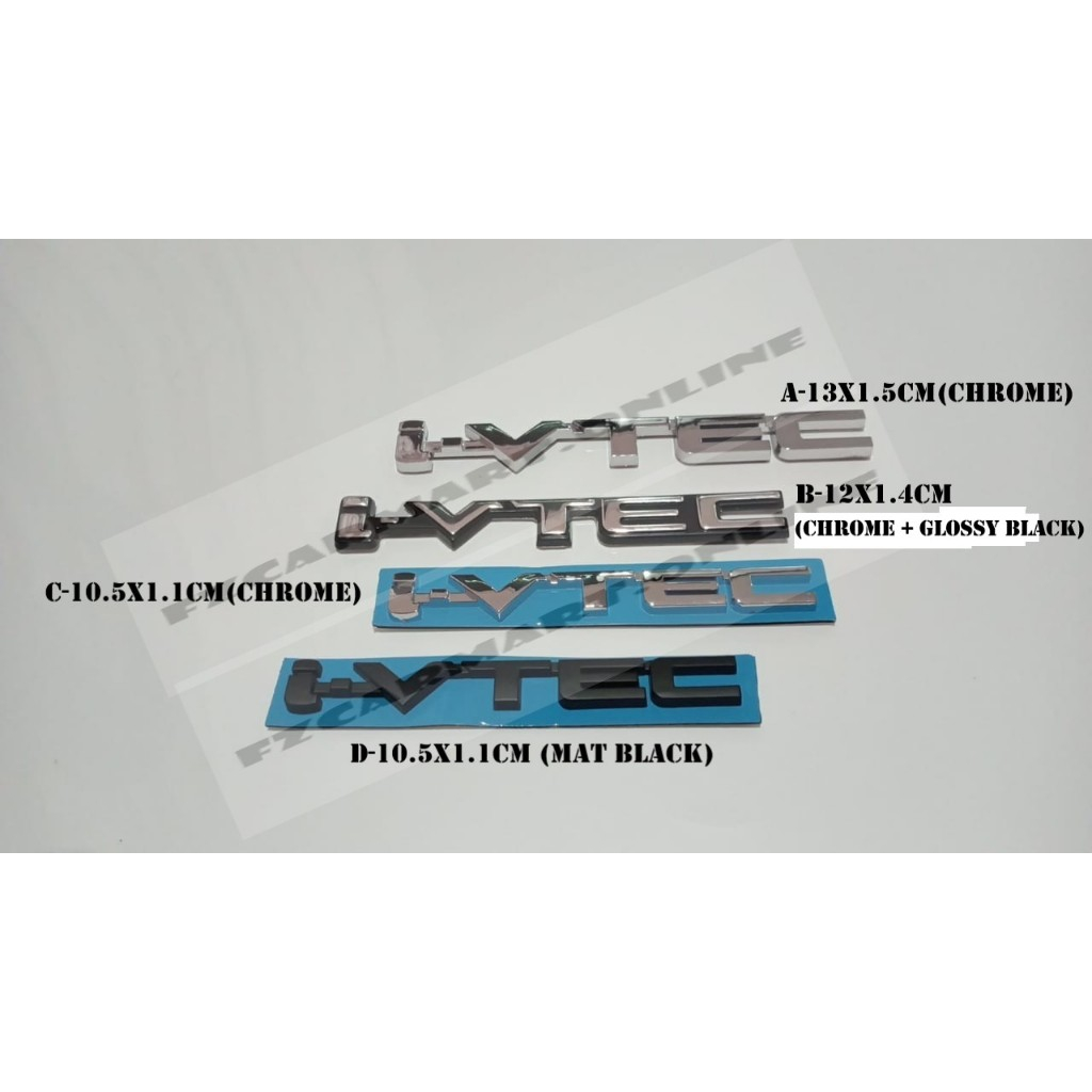OEM Honda Chrome I-VTEC Emblem Badge – Genuine Part 75725-SNA-K01 – Made In Japan