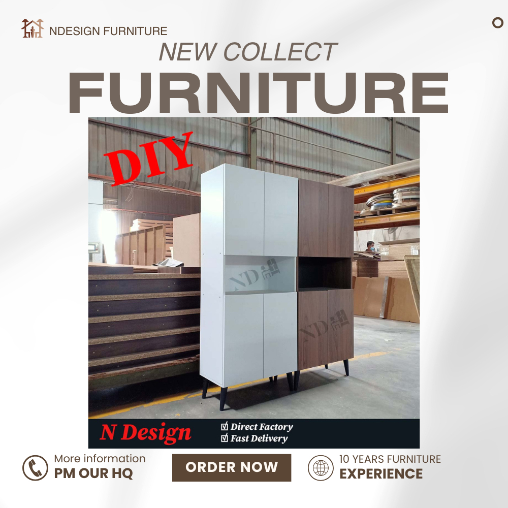 [N Design] 4 Pintu Almari Kasut / Rak Kasut Murah / 4 Doors Tall Shoe ...