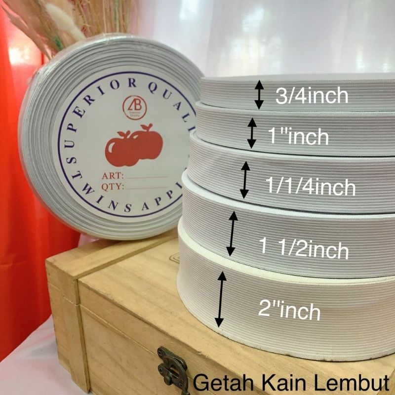 Getah Lembut 3x3 1Roll Putih/Soft Elastic Band/Getah Sukan/Getah ...