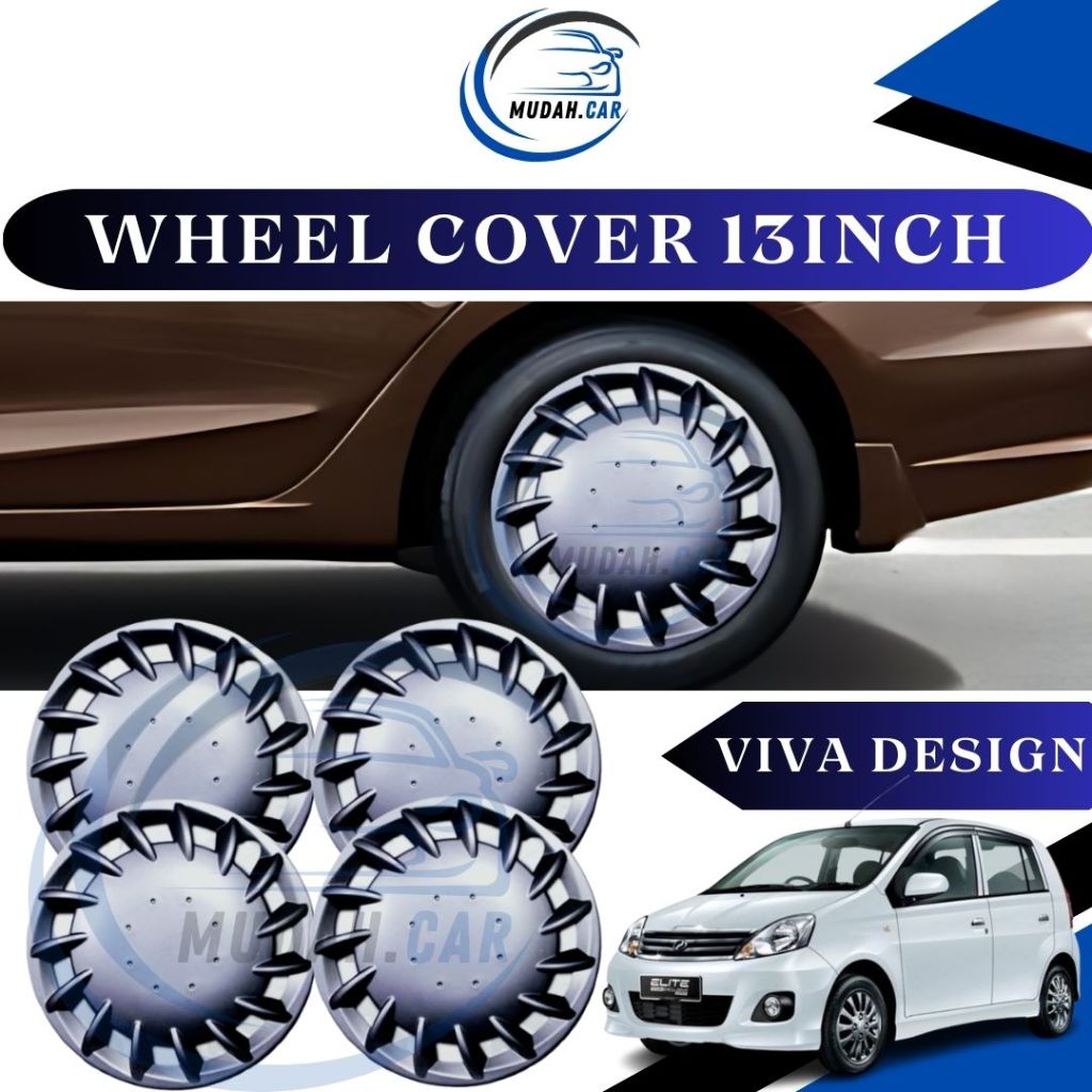 Universal R13'' Inch Car Wheel Cover Tyre Center Hub Cap Steel Rim ...
