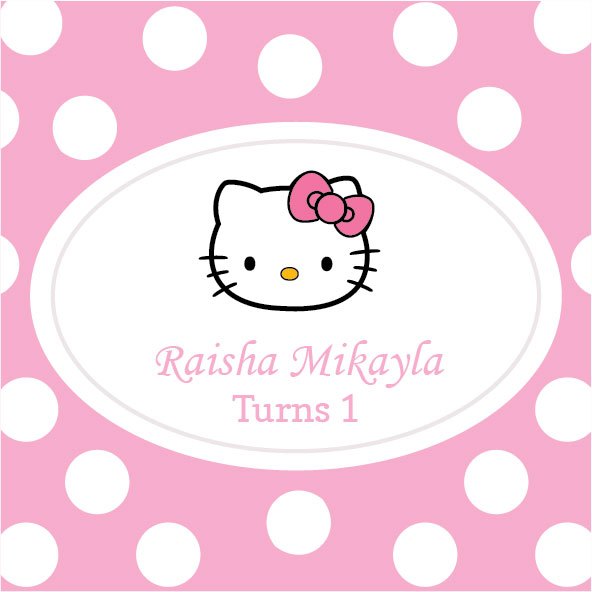 TQ STICKER BIRTHDAY DOOR GIFT CARTOON : HELLO KITTY Size:4/5/6/7/8cm ...