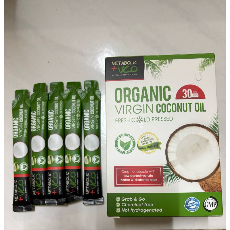 Metabolic Organic Virgin Coconut Oil in Stick Form 1BOX (15MLx30Stick ...