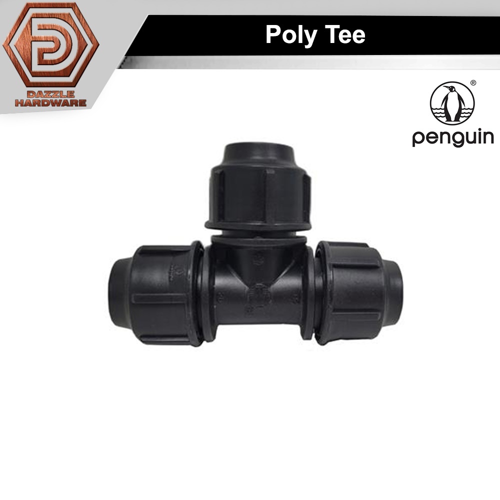 Poly equal tee poly tee HDPE tee Penyambung poli T paip hitam | Shopee ...
