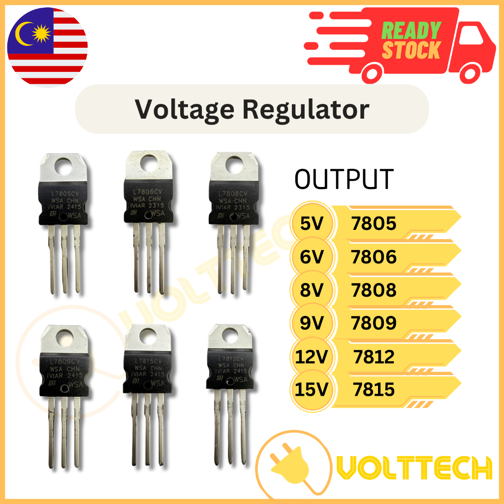Voltage regulator 1.5A L78XX series L7805CV L7806CV L7808CV L7809CV ...