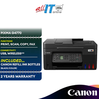 Canon Pixma G4770 All-in-One WIreless Inkjet Printer with Fax for Low-Cost Printing - Print Scan Copy Fax ADF