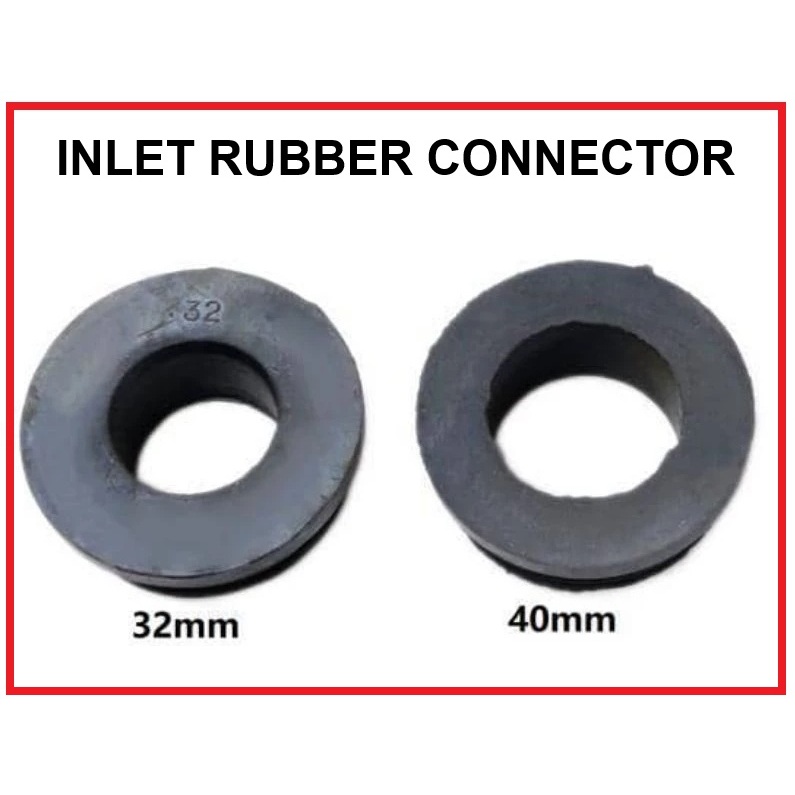 Black Rubber Flush Pipe Inlet Connector Bush For Toilet Cistern ...