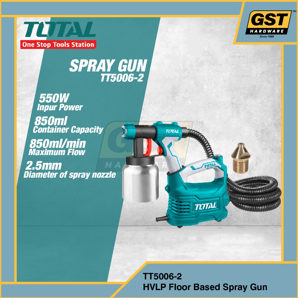 Total HVLP Floor Based Spray Gun | 450W / 550W Paint Sprayer | TT3506 ...
