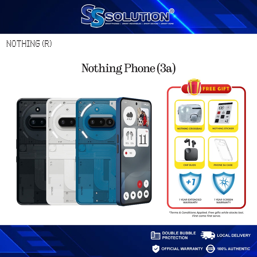 Nothing Phone (3a) 5G (12GB RAM + 256GB ROM) 6.7