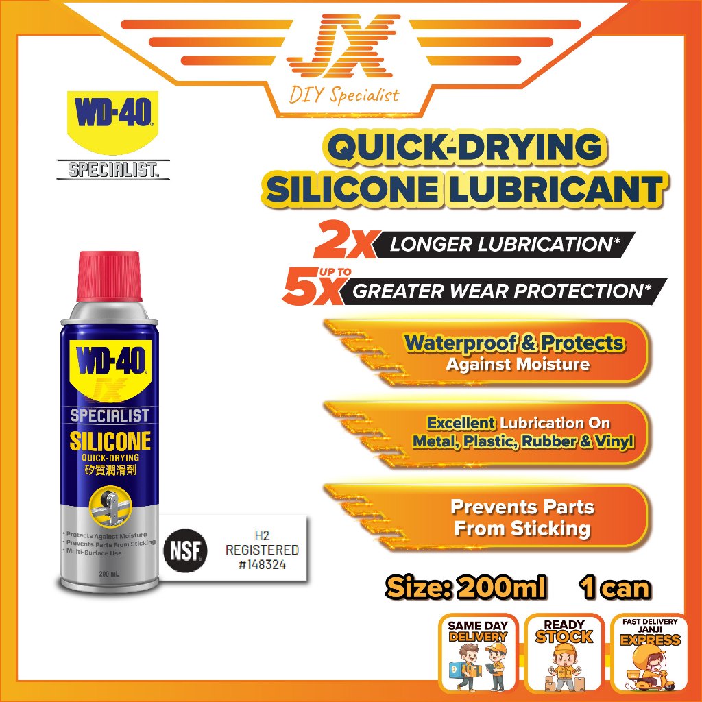 WD-40 Specialist High Performance Silicone Lubricant Spray 360ml WD40 |  Shopee Malaysia