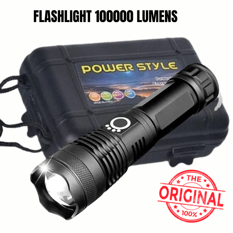 100% Original Powerful Flashlight 100000 Lumens 16000mAh LED Torchlight ...