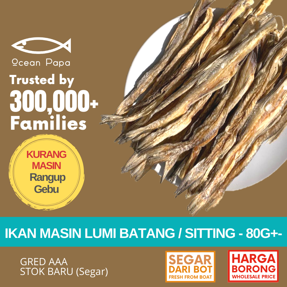 Ocean Papa Ikan Masin Rumi Batang / Ikan Sitting Gred AAA (80G ...