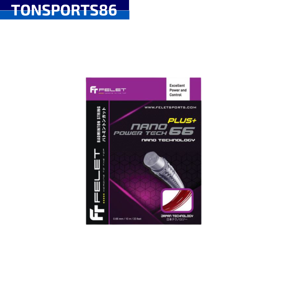 Felet Badminton String Nano power Tech 66 Plus+ (100%Original) | Shopee ...