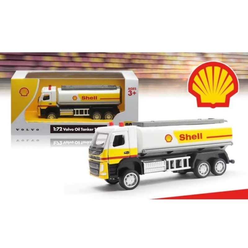 Volvo Truck Shell Oil Tanker Trailer 1:72 Metal Toy Diecast Colection ...