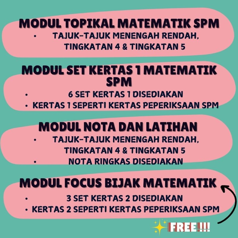 [SOFTCOPY/PDF] MODUL LATIHAN MATEMATIK SPM| KSSM |SPM| TINGKATAN 4 & 5 ...