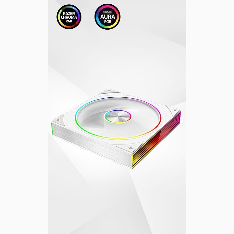 Jungle Leopard Transwarp ARGB ファン ホワイト Jungle Leopard Transwarp Double Light Ring A-RGB Fan 120 mm (WH RF