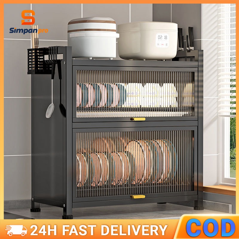 Dish Rack with Cover Rak Pinggan Stainless Steel Dish Rak Kitchen Plate ...