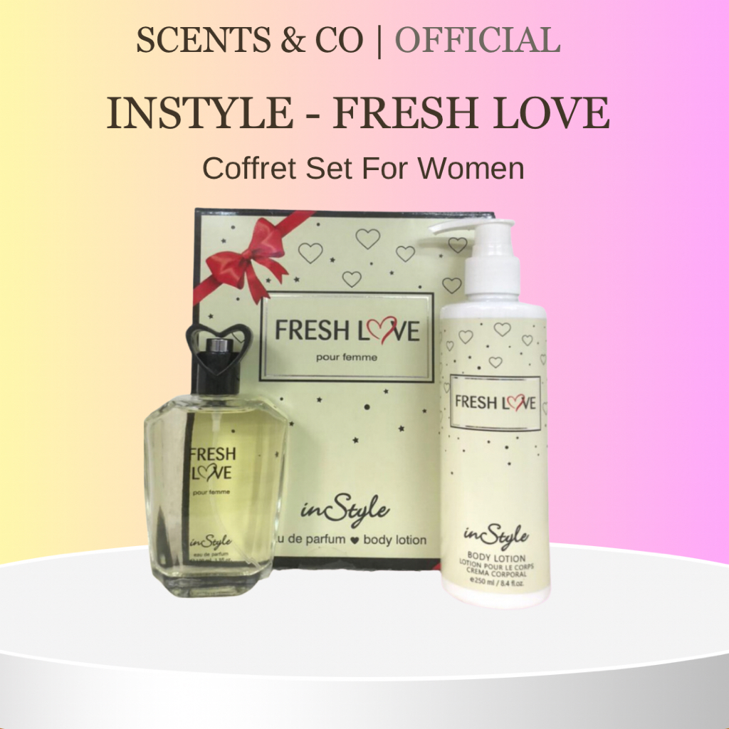 Scents Co Instyle Fresh Love Pure Love Women's Coffret Set Collection  EDP (100ml 250ml BL)