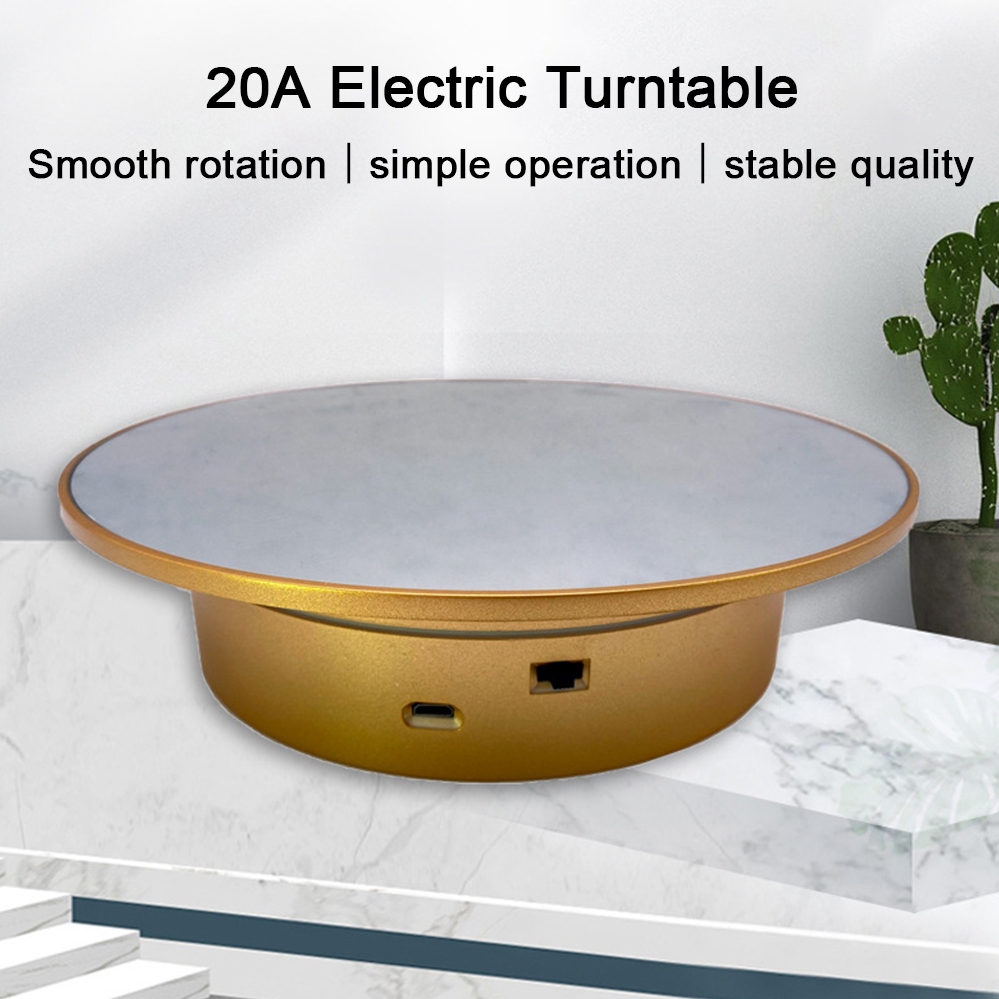 2 in 1 Mirror Product Rotating Display Stand 360° Electric Turntable ...